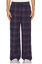 view 1 of 6 PANTALON DE PYJAMA in Damson Laser Plaid