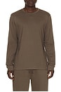 view 1 of 4 Cotton Long Sleeve T-Shirt in Driftwood