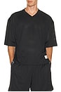 view 1 of 5 V-Neck Cropped Jersey in Onyx