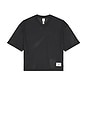 view 4 of 5 V-Neck Cropped Jersey in Onyx