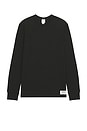view 5 of 5 Branded Classic Waffle Crewneck T-shirt in Onyx
