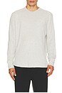 view 1 of 5 Branded Classic Waffle Crewneck T-shirt in Light Heather Grey