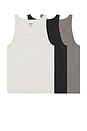 view 1 of 5 Cotton Rib Tank 3-Pack in Heather Multi