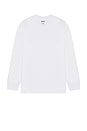 view 4 of 4 Heavyweight Cotton Long Sleeve T-shirt in Chalk