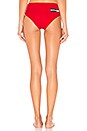 view 3 of 4 Kira Zip Front Pant Bikini Bottom in Crimson Red