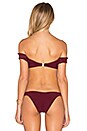 view 3 of 4 Shoulder Wrap Bikini Top in Beet Red