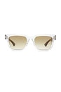view 1 of 3 Rectangular Sunglasses in Crystal & Brown