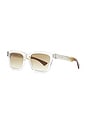 view 2 of 3 Rectangular Sunglasses in Crystal & Brown
