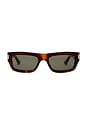 view 1 of 3 Rectangular Sunglasses in Havana & Grey