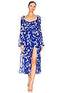 view 4 of 4 Gianna Dress in Blue & White