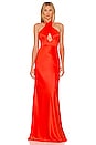 view 1 of 3 Liv Gown in Fire Orange