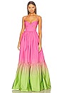 view 1 of 3 Nova Gown in Pink Chartreuse Ombre