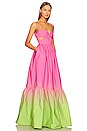 view 2 of 3 Nova Gown in Pink Chartreuse Ombre