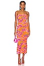 view 1 of 3 Farrah Dress in Orange & Pink