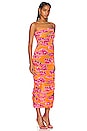 view 2 of 3 Farrah Dress in Orange & Pink