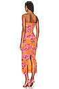 view 3 of 3 Farrah Dress in Orange & Pink