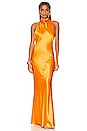 view 2 of 3 Calypso Gown in Tangerine