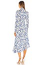 view 3 of 3 Mary Dress in Blue & White Print