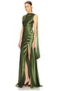 view 3 of 5 VESTIDO LARGO PRISCILLA in Olive Green