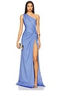 view 1 of 3 Helene Crepe Dress in Blue Lavender