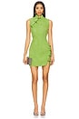 view 1 of 4 Ines Tweed Dress in Apple Green