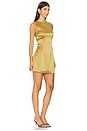 view 2 of 5 MINIVESTIDO DE CETIM TEDDI in Golden Olive