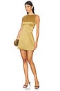 view 3 of 5 MINIVESTIDO DE CETIM TEDDI in Golden Olive