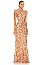 view 2 of 3 Gemma Dress in Mocha Multi