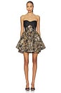 view 1 of 4 Jolene Mini Dress in Black & Gold
