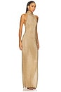 view 3 of 5 Santana Crystal Dress in Gold
