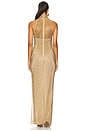 view 4 of 5 Santana Crystal Dress in Gold