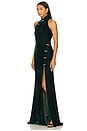 view 2 of 4 Ariana Velvet Gown in Emerald