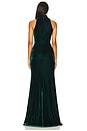view 3 of 4 Ariana Velvet Gown in Emerald