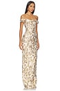 view 2 of 4 Joanna Jacquard Gown in Pale Gold