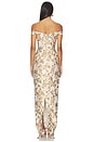 view 3 of 4 Joanna Jacquard Gown in Pale Gold