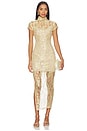 view 1 of 5 Malia Lace Dress in Light Gold