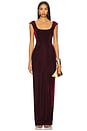 view 1 of 3 Brooke Velvet Gown in Oxblood