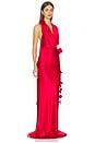 view 2 of 5 Delphine Satin Gown in Red Chili Pepper