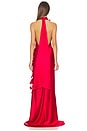 view 3 of 5 Delphine Satin Gown in Red Chili Pepper