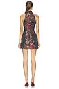 view 4 of 4 Eva Jacquard Dress in Brown Multi