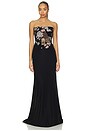 view 1 of 4 Velvet Gown in Black Multi