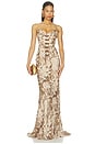 view 1 of 4 VESTIDO NEYLA in Brown Multi