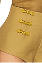 view 6 of 6 Niki Crepe Short in Golden Olive