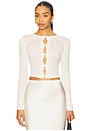 view 1 of 4 Dominic Knit Cardigan in White