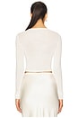 view 3 of 4 Dominic Knit Cardigan in White