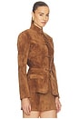 view 2 of 4 Alba Suede Tang Jacket in Brown