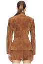view 4 of 4 Alba Suede Tang Jacket in Brown
