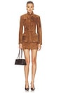 view 5 of 4 Alba Suede Tang Jacket in Brown