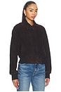 view 4 of 5 Ronan Suede Bomber Jacket in Chocolate
