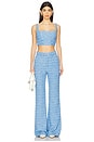 view 5 of 6 Asha Tweed Pant in Cornflower Blue